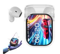 Genérico Ne20 Earbuds, 2025 New Ne20 In-Ear Headphones, 2.01-Inch High-Refresh Color Display Ai Smart Bluetooth Headphones, Intelligent Noise Cancellation, 140 Language Translation (White)