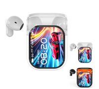 Genérico NE20 Earbuds, 2025 New NE20 Translation Earbuds, Bluetooth 6.0 Earphones LED Display, 140 Two-Way Language Translator Earphones (White)