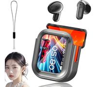 Genérico NE20 Earbuds, NE AI 20 Translation Earbuds Real Time, Bluetooth 5.4 Earphones LED Display with 140 Language AI Translator Real Time, LCD Touch Screen Sport Wireless Headphones (Black)
