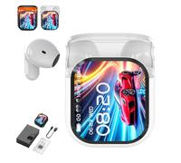 Genérico Ne20 Earbuds, Ne20 Translation Earbuds 140 Language, Ai Translation Earbud Real Time, 48 Hours Battery, LCD Touchscreen Noise Headphones for Travel, Business, Learning (White)