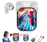 Genérico Ne20 Earbuds, Ne20 Translation Earbuds 140 Language, Ai Translation Earbud Real Time, 48 Hours Battery, LCD Touchscreen Noise Headphones, for Travel, Business, Learning (1Pcs*White)