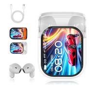 Genérico Ne20 Earbuds | Ne20 Translation Earbuds | 140 Language | Ai Translation Earbud Real Time | Bluetooth 6.0 | LCD Touchscreen | IPX6 Waterproof for Travel Business (White)
