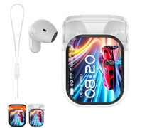 Genérico NE20 Earbuds, NE20 Wireless Headphones, NE20 AI Translation Earbuds Real Time with 140 Language, Bluetooth 6.0 Earphone, LCD Touch Screen, IPX6 Waterproof for Travel Business (White)