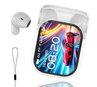 Genérico NE20 Earbuds, NE20 Wireless Headphones with 140-Language AI Translator Real Time, Bluetooth 6.0, LCD Touch Screen, IPX6 Water-Resistant, 48H Battery for Travel Business Learning (White)