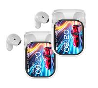 Genérico Ne20 Earbuds,with 140 Language Ai Translation Earbud Real Time, 48 Hours Battery, Bluetooth 6.0 Earphone, LCD Touch Screen, IPX6 Waterproof for Travel Business, Learning (2Pcs*White)