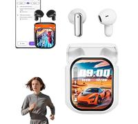 Genérico NE20 Translation Earbuds with LCD Touch Screen, 2026 New 6.0 Pro Translation Earbuds Real Time, with 134 Language AI Translate Real Time, HiFi Stereo Headphones, Long Battery IPX4 (White)