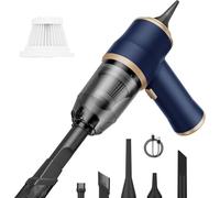 Genérico NeatMate Mini Vacuum, 3-in-1 Mini Car Vacuum Cordless Rechargeable, 15000Pa Powerful Handheld Vacuum Cleaner, Multifunctional Portable for Car, Office, Home, Sofa, Pet (Blue)