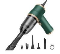Genérico NeatMate Mini Vacuum, 3-in-1 Mini Car Vacuum, Rechargeable 15000Pa Powerful Handheld Vacuums Cleaner, 120W Motor, Multifunctional Portable, for Car, Sofa, Office, Pet, Home (Green)
