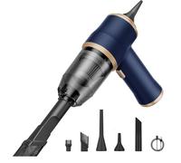 Genérico NeatMate Mini Vacuum, 3-in-1 Mini Car Vacuum, Rechargeable 15000Pa Powerful Handheld Vacuums Cleaner, 120W Motor, Multifunctional Portable, for Car, Sofa, Office, Pet, Home (Blue)