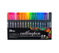 Genérico Neattidyly/Illuminateupon Marker Pen for Highlight,Double Line Outline Markers,Sakesfor Magische Stifte,Waterproof,Quick Dry,Lightfast for DIY Art Crafts,Kid Drawing (36gel)