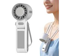 Genérico Neck Fan - 5-Speed Handheld Small Fan | Foldable Rechargeable Neck Wind Blower | Handheld Fans Rechargeable For Summer Travel Camping | Desk Travel Summer Camping Outdoor Beach Vacation