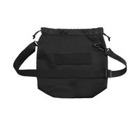 Genérico Neck Pillow Case, Portable Neck Pillows, Drawstring Closure, Compact Adjustable Shoulder Strap Storage Bag, Travel Organizer for Airplane Train Car, Holidays and Presents, Black