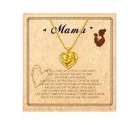 Genérico Necklace for Mom - Expectant Women Gold-Plated Pendant | Fashion Jewelry Lightweight Design for Wife Girlfriend Partner Family Friends Birthday Special Occasions