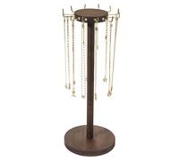 Genérico Necklace Holder - 280g Necklace Stand Display, Wooden Chinese Brush Shelf, 1 Piece Solid Wood Jewelry Rack, Wood Jewelry Stand For Earring Craft Counter Desktop Room, Closet, Vanity