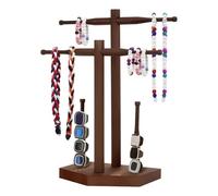 Genérico Necklace Holder - Jewelry Wooden Holder Rack | Sport Badge Display Rack | Ring Necklace Earring Bracelet Bedroom Apartment Vanity Cabinet Dormitory