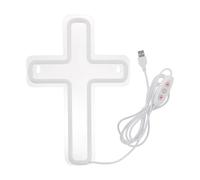 Genérico Neon Cross, Light Up Wall Sign, 21x28cm Lighted Christian Catholic Crucifix, Convenient For Homeowners Home Apartment Living Room Bedroom Office Entryway Bar Gatherings Meditation Wedding