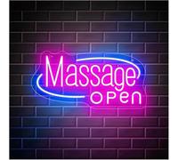 Genérico Neón Masaje para letrero de neón Sala masajes Señalización comercial Spa Salón Centro bienestar Colgante
