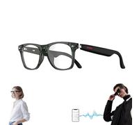 Genérico Nessthub Glasses, AI Smart Bluetooth Translation Glasses, Nessthub Smart Wireless Headphone Glassess, Music Playback, with Speakers Hands-Free Calling, HD Camera (Green,Blue Light Blocking)