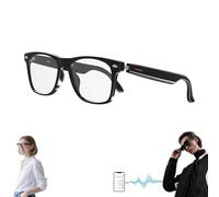 Genérico Nessthub Glasses, AI Smart Bluetooth Translation Glasses, Nessthub Smart Wireless Headphone Glassess, Music Playback, with Speakers Hands-Free Calling, HD Camera (Black,Blue Light Blocking)