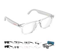Genérico Nessthub Smart Glasses, Nessthub Multifunctional Bluetooth Glass, AI Smart Bluetooth, Music Playback, Hands-Free Calling, Built-in Microphone, for Home/Office/Outdoor (White-B)