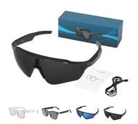 Genérico Nessthub Smart Glasses, Nessthub Smart Wireless Headphone Glass, AI Bluetooth Transla for Men/Women, Hands-Free Calling, for Home/Office (Sunglasses*Black)