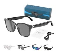 Genérico Nessthub Smart Glasses, Nessthub Smart Wireless Headphone Glass, AI Bluetooth Transla for Men/Women, Hands-Free Calling, for Home/Office (Black)