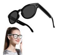 Genérico Nessthub Smart Glasses, Nessthub Smart Wireless Headphone Glasses, Video Recording, Music Playback, Hands-Free Calling, for Home/Office/Outdoor (Style D)