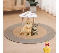 Genérico Nestoly Cotton Rope Area Rug for Cats, Premium Cotton Rope Area Rug for Cats, Washable Round Vintage Reversible Woven Tassel Rugs, Soft and Stylish Home Accent, Easy Clean (Black,18inch)