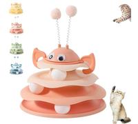 Genérico Nestoly Interactive 3-Layer Cat Toy Tower, Nestoly Interactive 3-Layer Cat Toy Tower with Rotating Bee and Rolling Balls, 3 Levels for Chase, Batting & Exercise for Cats & Kittens (Pink)