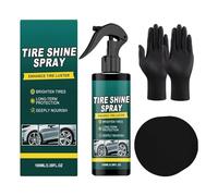 Genérico Nettoyage Jantes - 100 Ml Spray Pneus | Kit Entretien Auto, Nettoyant Jantes Brillance Longue Durée Avec Gants Et Éponge, Soin Pneus Berline SUV Moto Camion Garage Atelier