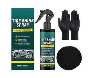 Genérico Nettoyage Jantes - 100 Ml Spray Pneus | Kit Entretien Auto, Nettoyant Jantes Brillance Longue Durée Avec Gants Et Éponge, Soin Pneus Berline SUV Moto Camion Garage Atelier