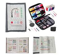 Genérico New Embroidery Learning Book,DIY Stitch Book with Sewing Box Set,Unique Portable Embroidery Books for Beginners and Enthusiast