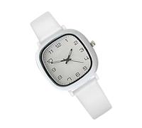 Genérico New Female Student The Square Quartz Examing Children's Exam High School Junior High School Fashion Simple Square Ins Style Buen Aspecto White