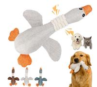 Genérico New Indestructible Robust Duck Dog Toy - Heavy Duty Plush for Aggressive & Extreme Chewers, Long-Lasting Stitching for All Dog Sizes (Gray)