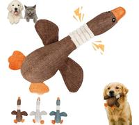 Genérico New Indestructible Robust Duck Dog Toy - Heavy Duty Plush for Aggressive & Extreme Chewers, Long-Lasting Stitching for All Dog Sizes (Brown)