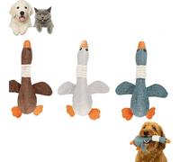 Genérico New Indestructible Robust Duck Dog Toy - Heavy Duty Plush for Aggressive & Extreme Chewers, Long-Lasting Stitching for All Dog Sizes (3pcs)