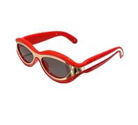 Genérico New Retro Sunglasses Outdoor Sports Street Style, Face-Slimming, Anti-Glare Shades(Red)
