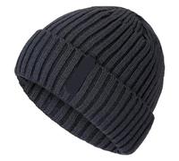 Genérico New Unisex URGENTMAN Warm Winter Hats Stylish Plush Fur Lined Beanie Hat Thick Knitted For Men & Women Casual Caps(Gray)