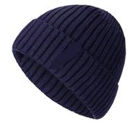 Genérico New Unisex URGENTMAN Warm Winter Hats Stylish Plush Fur Lined Beanie Hat Thick Knitted For Men & Women Casual Caps(Navy Blue)