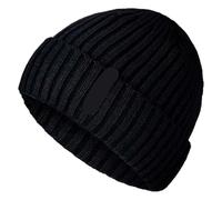 Genérico New Unisex URGENTMAN Warm Winter Hats Stylish Plush Fur Lined Beanie Hat Thick Knitted For Men & Women Casual Caps(Black)