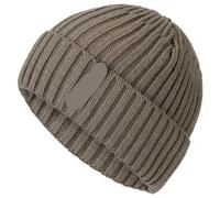 Genérico New Unisex URGENTMAN Warm Winter Hats Stylish Plush Fur Lined Beanie Hat Thick Knitted For Men & Women Casual Caps(Khaki)