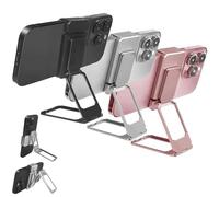 Genérico New Upgraded Back Clip Type 360 Folding Bracket, Back Clip Adjustable Height and Angle Foldable Phone Stand, with Stable Metal Base, for Various of Smartphones (3Mix)