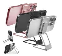 Genérico New Upgraded Back Clip Type 360 Folding Bracket, Back Clip Foldable Phone Holder, Metal Double Ring Square Phone Holder, for Various of Smartphones (Mix,3 Pcs)