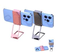 Genérico New Upgraded Back Clip Type 360° Folding Bracket, Keepholdon Fully Adjustable Foldable Desktop Phone Holder Cradle Dock (Style-A+B(2 PCS))