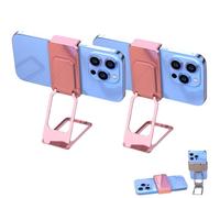 Genérico New Upgraded Back Clip Type 360° Folding Bracket, Keepholdon Fully Adjustable Foldable Desktop Phone Holder Cradle Dock (Style-A(2 PCS))