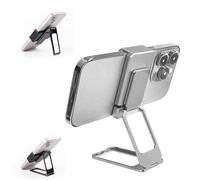 Genérico New Upgraded Back Clip Type 360 Folding Bracket, Travel Cell Phone Stand, Back Clip Foldable For Phone Back Grip Compatible with All Types Smartphones(Ash)
