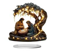 Genérico Newborn Flat Christmas Scene Desktop Decoration, 2D Figurine Nativity Scene, Festive Home Decor Piece for Christmas, for Home, Church, Christian Holiday (1PCS-C)