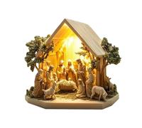 Genérico Newborn Flat Christmas Scene Desktop Decoration, 2D Figurine Nativity Scene, Festive Home Decor Piece for Christmas, for Home, Church, Christian Holiday (1PCS-B)