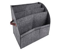 Genérico Newspaper Holder - Foldable Felt Storage Basket, 4 Layer Desk File Organizer, Pocket Rack Document Sorting System Hanging Shelf Paper Storage Unit For Home School Library Bookstore