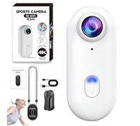 Genérico Nexo25 Camera, Motiontrail - Nexo25 Black Camera, POV Cameras 4k Motiontrail, with Ip68 Waterproof Wearable Action CAM, Magnetic Clip, 360° Rotation, for Travel, Outdoor Sports (White-4K-A)